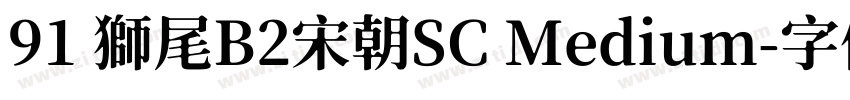 91 獅尾B2宋朝SC Medium字体转换